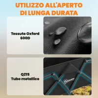 Outsunny Carrello da Giardino Pieghevole 90L con Manico Regolabile e Portabicchieri, Nero(m-9)