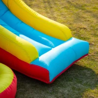 Outsunny Castel Gonflabil 4 in 1 pentru Copii de la 3 la 8 ani cu Tobogan, Trambulina, Piscina si Pompa inclusa, 265x260x200cm(m-11)