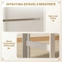 HOMCOM Mesa de Bar de Bistrô com 3 Prateleiras com Suporte Estilo Moderno para Cozinha e Sala de Jantar 112x57x106 cm Branco(m-6)