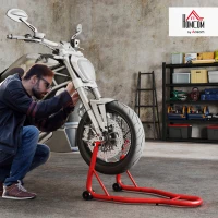 HOMCOM Universal Wheel Lift, Steel-Red(m-9)