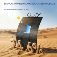 HOMCOM Solarpanel 100W 18V Tragbares Outdoor Solarladegerät mit  2 USB, LCD-Anzeige IP67 Wasserdicht(m-4)