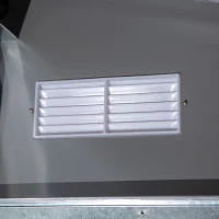 Outsunny Magazie de Depozitare de 11 x 9 din Metal pentru Unelte de Gradina cu Usi Glisante Duble si 4 Orificii de Aerisire(m-12)