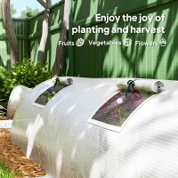 Outsunny Szklarnia z oknem rolowanym, zimowa, folia, okrągły dach(m-7)