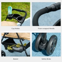 Wózek dla psa i kota PawHut, mały, khaki, wygodny(m-7)