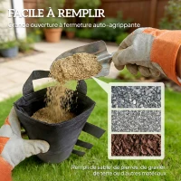 Outsunny Lot de 8 Sacs de Lestage pour Tonnelle, 40 kg, Tissu Oxford 600D Résistant, Pieds de Tente, Noir(m-6)