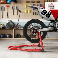 HOMCOM Universal Wheel Lift, Steel-Red(m-2)
