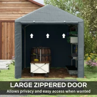 Outsunny 2.2 x 1.6 m Outdoor Storage Tent, with Accessories - Dark Grey(m-6)