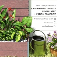 Outsunny Ghiveci de Gradina cu Spalier pentru Plante Caţaratoare, Viţa de Vie, Flori, Pat Independent Ridicat(m-5)