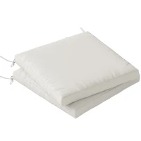 Outsunny Outdoor Seat Cushions Set of 2 with Ties, Waterproof Garden Seat Pads, Cream White(m-10)