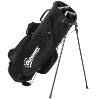 Outsunny Golf Stand Bag 6 Way Full-Length Dividers, Waterproof Golf Bag with 5 Pockets, Grey(m-10)