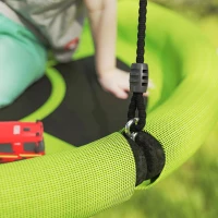 AIYAPLAY 100cm Diameter Nest Swing Seat for Kids with Height Adjustable Hanging Ropes for Outdoor, Playground, Garden, Green(m-9)
