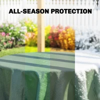 Outsunny 3 x 4m Waterproof Tarpaulin, 90GSM Tear-Resistant PE Tarp with Reinforced Grommets, UV Protected Cover(m-4)