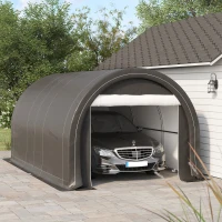 Outsunny Tente de garage résistant à l'eau protection UV UPF 30 + parois latéraux amovibles 5 x 3 m gris(m-10)