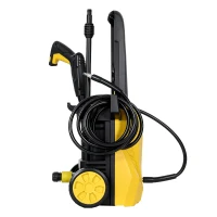 Outsunny Lavadora de Alta Pressão 1600W Presión 100 Bar Caudal 390 L/h com Bocal Ajustável e Rodas 29,5x22x60 cm Amarelo(m-9)