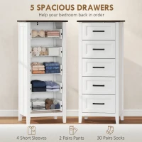 HOMCOM comodă înaltă și îngustă(m-5)