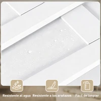 HOMCOM Puerta Corredera Plegable con Herrajes 91,4x213,4 cm con Rodillo Riel de Acero Guía de Suelo Manija Blanco(m-6)
