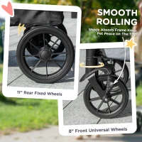 Wózek dla psa PawHut, składany, dla psów i kotów do 30 kg(m-6)