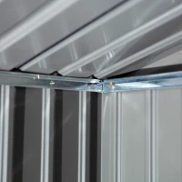 Outsunny Magazie de Depozitare de 11 x 9 din Metal pentru Unelte de Gradina cu Usi Glisante Duble si 4 Orificii de Aerisire(m-11)