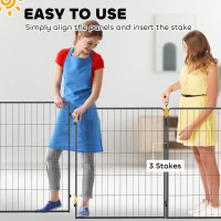 PawHut 2 Piece Dog Pen Expansion Pack for 100cm High Pet Playpen with 3 Stakes, for Small Medium Large Dogs(m-5)