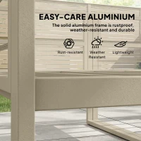 Outsunny 5 Seater Aluminium Garden Furniture Set, Garden Sofa Set with Thick Cushions for Patio and Balcony, Outdoor, White(m-4)