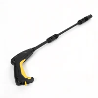 Outsunny Lavadora de Alta Pressão 1600W Presión 100 Bar Caudal 390 L/h com Bocal Ajustável e Rodas 29,5x22x60 cm Amarelo(m-8)