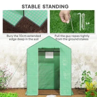 Szklarnia z roletą, oknem, półkami, odporna na zimę(m-7)