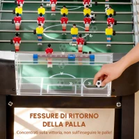 SPORTNOW Calcio Balilla con 22 Giocatori, 2 Palline e Contatori Manuali, Impugnature Antiscivolo, 92x75x71 cm, Marrone(m-8)