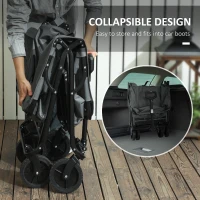 Outsunny Wózek ogrodowy 120 kg, składany, transportowy, Bollerwagen(m-6)