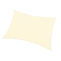 Outsunny Rectangular Shade Sail 3 x 4 m High-Density Polyethylene UV Protection With Storage Bag - Cream(m-1)