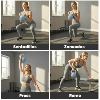 SPORTNOW Pesa Rusa 8 kg Kettlebell Relleno de Arena Metálica y Mango Antideslizante para Entrenamiento 27x20x20 cm Azul Claro(m-8)