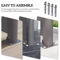 Outsunny Markiza boczna, rozkładana, osłona prywatności, z uchwytami(m-6)