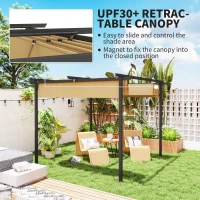 Outsunny Pergola 3x3m, metalowy pawilon ogrodowy, zadaszenie tarasu(m-4)