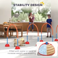 PawHut Zestaw Agility dla psów 4 elementy, niebieski, treningowy(m-6)