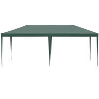 Outsunny Tonnelle de jardin, tente de réception avec Fenêtres et parois latérales amovibles, pour fêtes et mariages, 6 x 3 m Vert(m-9)