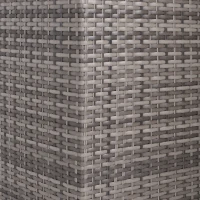 Outsunny Salotto da Giardino Set 3 Pz con 2 Divani da Esterno e 1 Tavolo da Giardino in Rattan Sintetico Grigio(m-9)