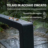 Outsunny Sdraio Reclinabile 5 Posizioni, Poggiapiedi Retrattile, Ideale Per Giardino(m-7)