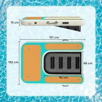 PawHut Rampa Gonfiabile per Cani XL per Piscina, Barca e Piattaforma, 151x102cm(m-3)