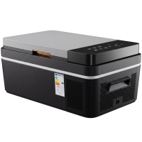 Outsunny Glacière à compresseur 20L -20 °C à +20 °C Glacière électrique avec commande par application, éclairage LED, port USB, protection de la batterie