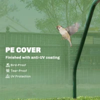 Outsunny Tunnel Greenhouse - Green Grow House for Outdoor Garden, Steel Frame, PE Cover, 200 x 100 x 80 cm, Green(m-4)