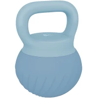 SPORTNOW Pesa Rusa 8 kg Kettlebell Relleno de Arena Metálica y Mango Antideslizante para Entrenamiento 27x20x20 cm Azul Claro(m-1)