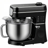 HOMCOM Stand Mixer, 6L 1400W Tilt-Head Food Mixer with 11 Speeds, Pulse & Fermentation Function, LED Display, Black(m-11)