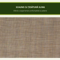 Outsunny Balansoar de Gradina cu 3 Scaune, Acoperis si Buzunare de Depozitare, Gri(m-7)
