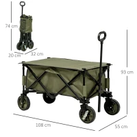 Wózek składany, 125L, z hamulcami i torbą transportową(m-3)
