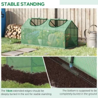 Outsunny Mini Greenhouse - Small Plant Grow House for Outdoor Use with PE Cover, Observation Windows, 120 x 60 x 60 cm, Green(m-6)