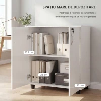 Homcom Mobilier Birou – Dulap Multifunctional Lemn cu incuietoare(m-6)