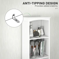 HOMCOM Szafka łazienkowa, wysoka, biała, z miejscem na pralkę(m-6)