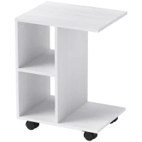 HOMCOM bijzettafel in C-vorm koffietafel salontafel statafel zwart(m-10)