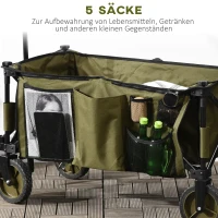 Wózek składany, 125L, z hamulcami i torbą transportową(m-8)