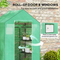 Szklarnia z roletą, oknem, półkami, odporna na zimę(m-6)