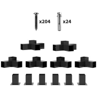 Outsunny 12PCS Pergola Kit, Pergola Brackets with 3-Way & 4-Way Corner Brackets for 9.6 x 9.6 cm (Actual 9.2 x 9.2 cm) Lumber(m-1)